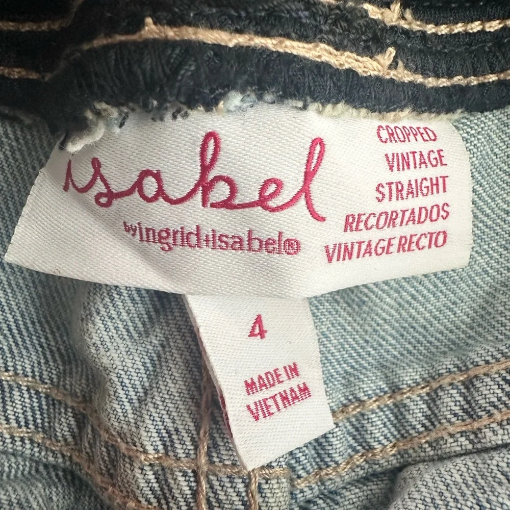 NWOT Isabel Maternity Cropped‎ Vintage Straight Jeans Sizes 4 and 8 - Picture 10 of 11